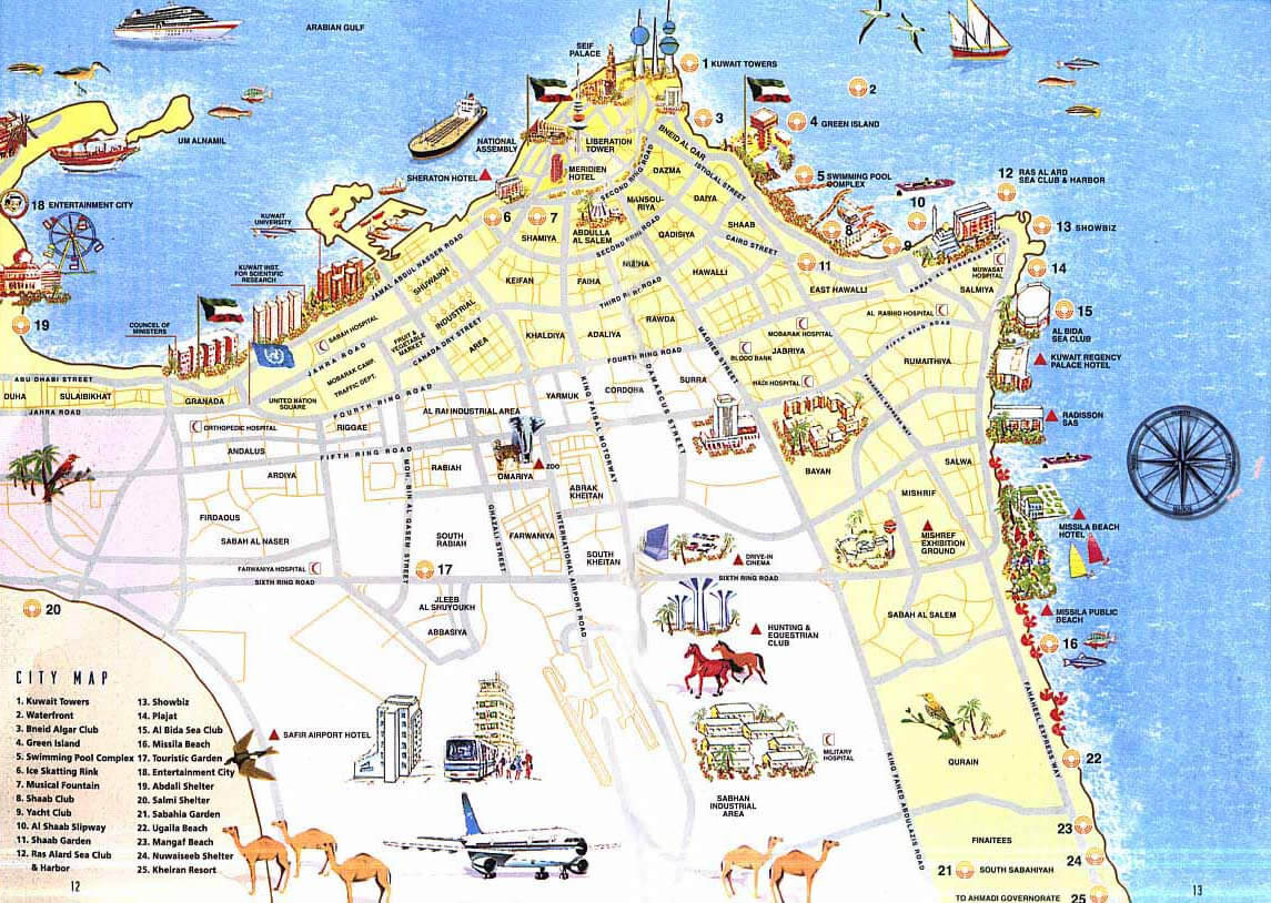 kuwait city map